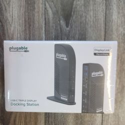 Plugable 13-in-1 USB-C Triple Monitor Docking Station, 100W Laptop Charging, DisplayLink Docking Station for Mac (Driver Req), Windows, Chrome (3 HDMI