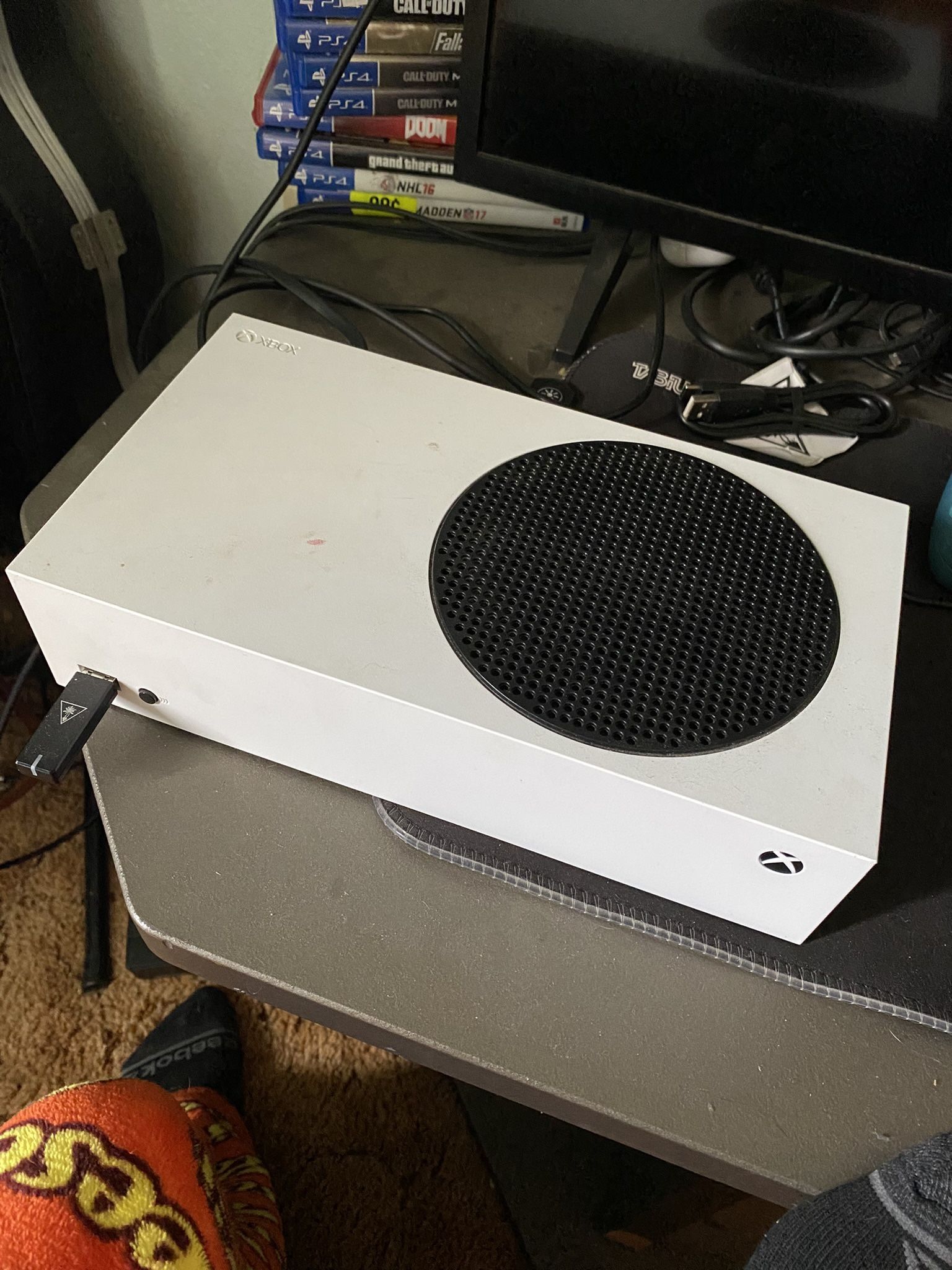Xbox Series S And 2 Controllers