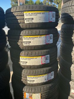 185/55R15 DUNLOP 82V 4 new tires installed