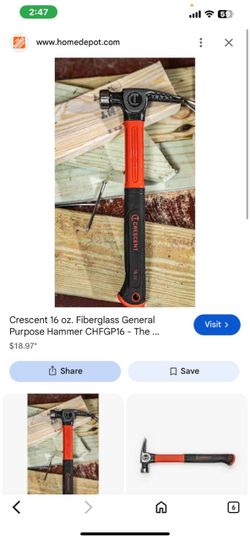 Crescent 16 oz Fiberglass Hammer