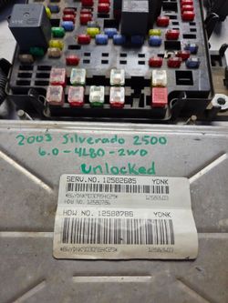 2003 Silverado Sierra 2500 6.0/4L80E harness pcm and fuse box