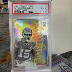 Patrick Mahomes Sunday Kings SSP Short Print NFL Chiefs Panini Optic PSA 10