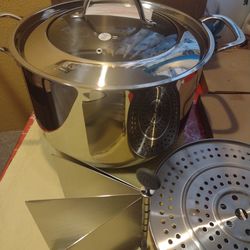 Princess house olla de 20 qt con divisor y parrilla