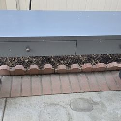 55" x 15.7" Farmhouse Curved Console Table with Storage, Sideboard, Entryway