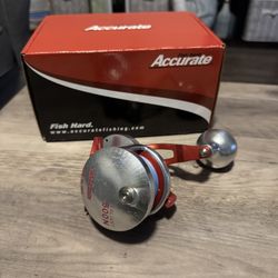 Two Speed Narrow Accurate Vallient 500 Salt Water Fishing Reel. 