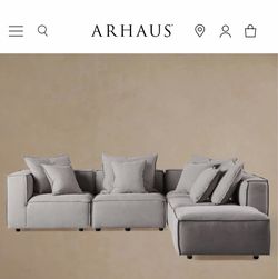 Arhaus COBURN FIVE-PIECE SECTIONAL (Capricorn Grey)