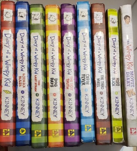 Diary Of A Whimpy Kid #1 - #8, plus 1 extra.