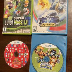 Lot of 4 Nintendo Wii U Games Super Luigi Bros Pokemon Pokken Animal Crossing 