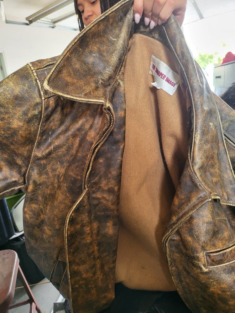 Leather Jacket Wool Inside