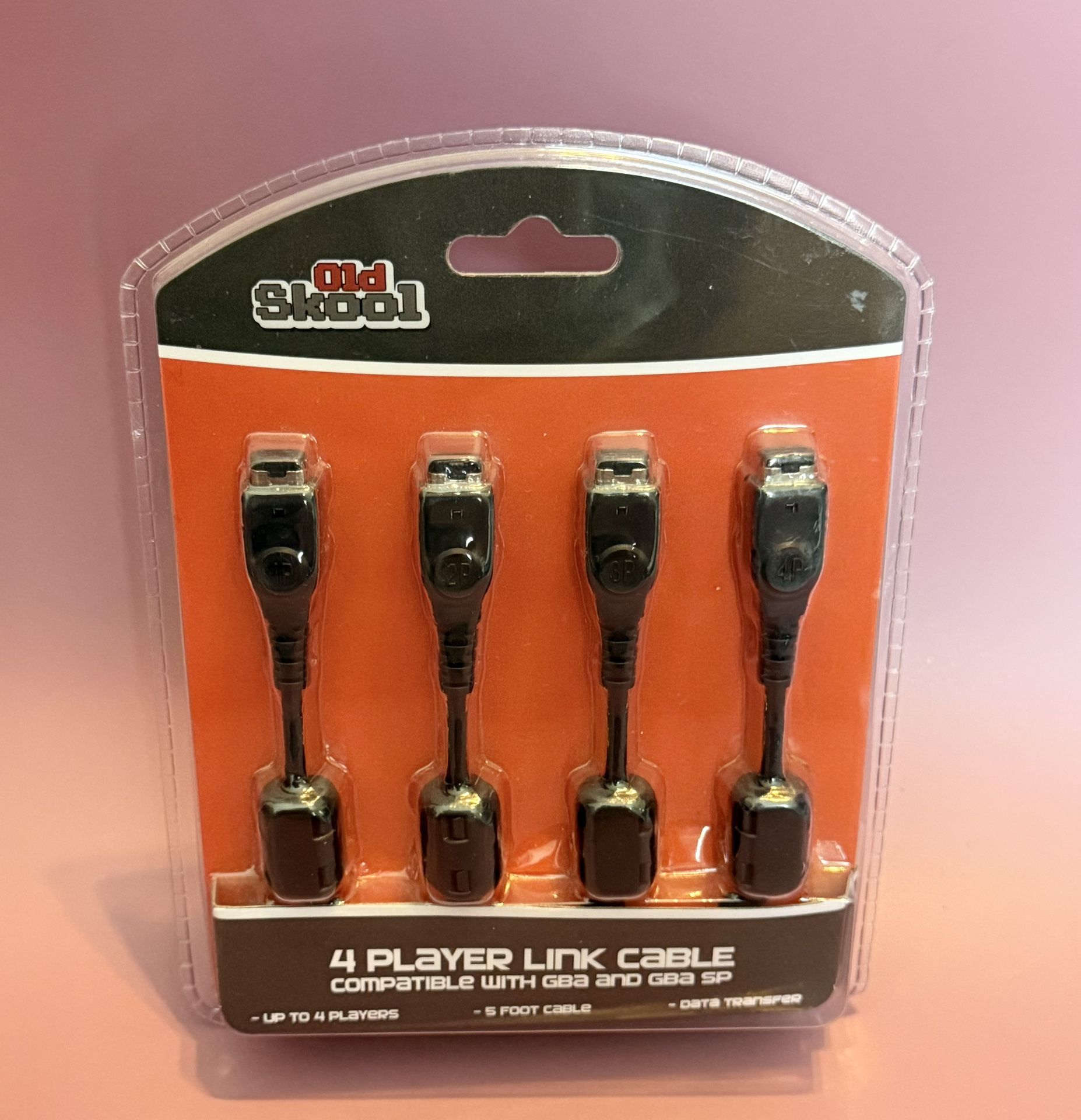 NEW. 4 PLAYER LINK CABLE FOR GBA/GBASP - Old Skool