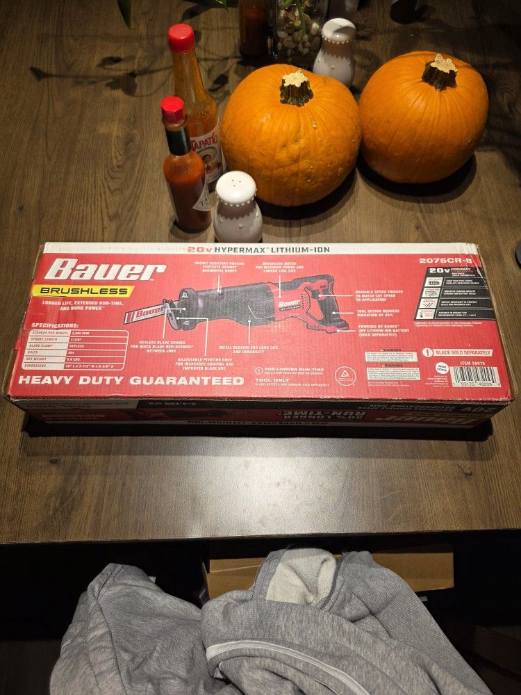 Bauer 20 Volt Cordless Brushless Reciprocating Saw