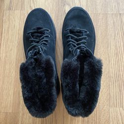 Skechers Black Faux-Fur Boots