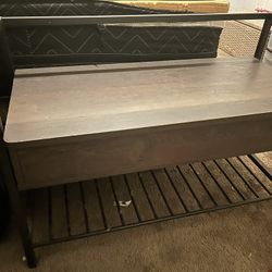 Wooden Storage Bench