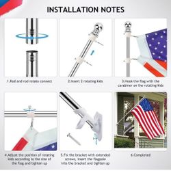 Flag 5ftx3ft & Flag Pole Kit $35 Firm On Price 