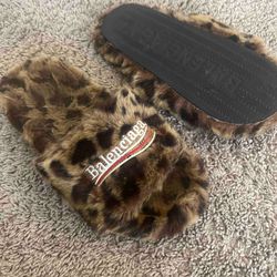 Balenciaga Fur Slides
