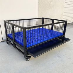 (New in Box) $95 Dog Whelping Pen 37” Cage Kennel with Plastic Tray & Floor Grid 37x26x15” 