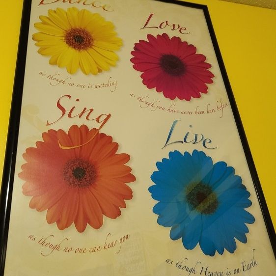 Dance Love Sing Live Framed Poster