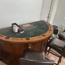 Blackjack Table With Complete Set 