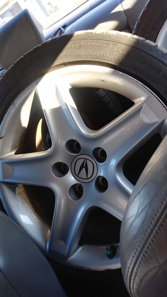 2005 Acura TL Original OEM Alloy Rims and 235 45 zr17 Tires