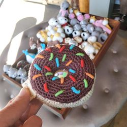 Organic Crocheted Donut Rattle