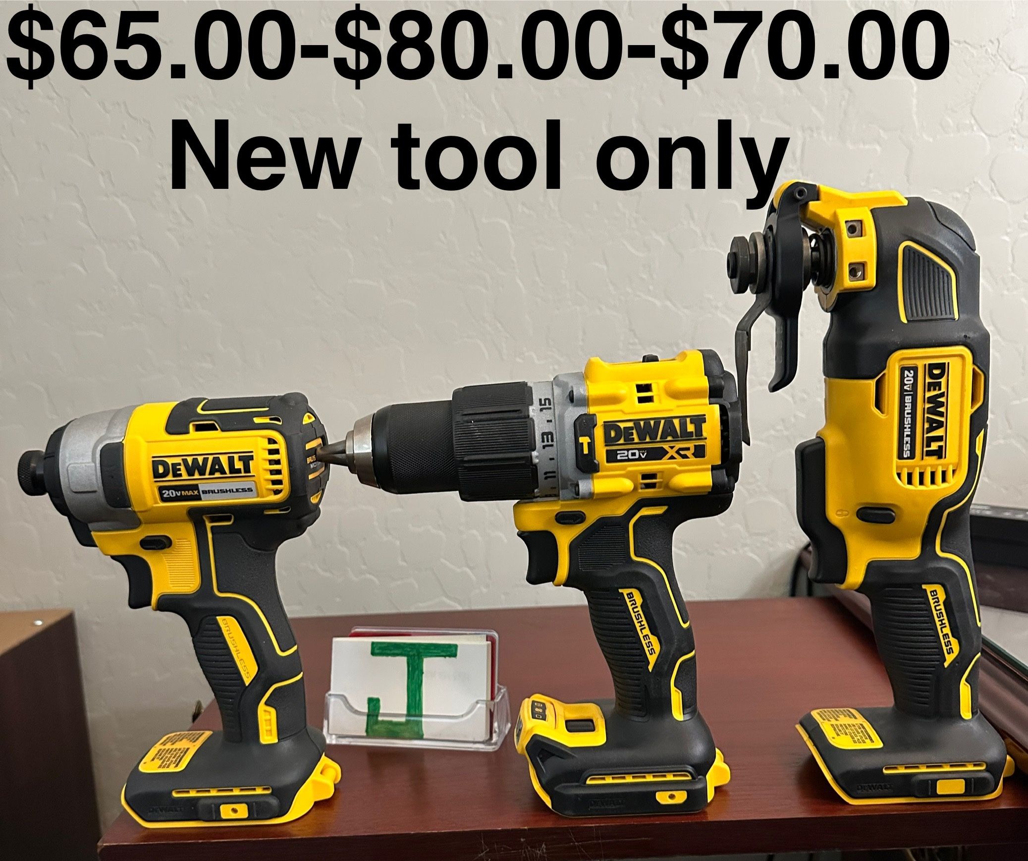Dewalt Tools $80-$70 New No Battery No Charger -Impact Drill Sold