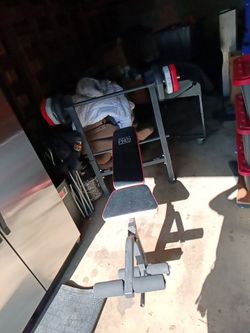 Bench complete with weights