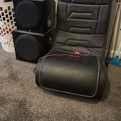 2 Yamaha Subs And A Speaker Chair 
