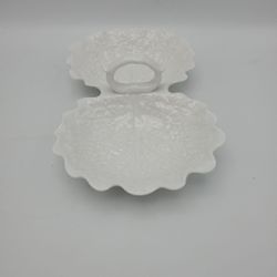 Spode Bone China Vintage Cabbage Leaf Divided Dish