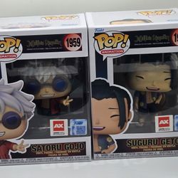 Funko Pop Jujutsu Kaisen Set Satoru Gojo /Suguro Geto Anime Expo Con Sticker
