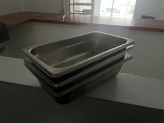 3 Stainless Steel Dishes For Food 