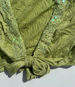 GREEN LIME: CROP-TOP Tie bottoms