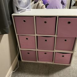 IKEA Kallax 9 Bin Organizer