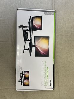Allsop Metal Art ErgoTwin Height Adjustable Dual Monitor Stand