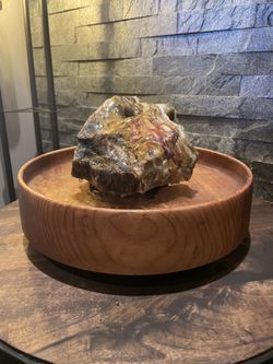 Petrified Wood Indoor Fountain in MyrtleWood Reservoir Vessel