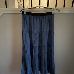 Small Faux Denim Skirt