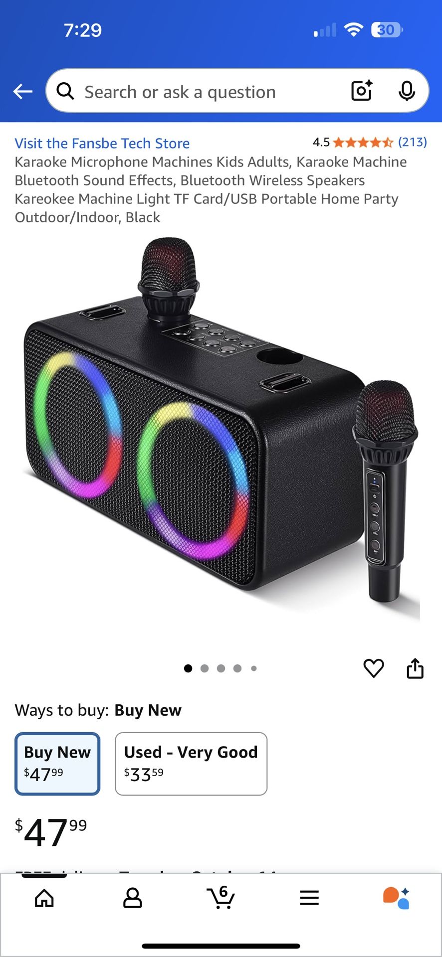 Karaoke Microphone Machines Kids Adults, Karaoke Machine Bluetooth Sound Effects, Bluetooth Wireless Speakers Kareokee Machine Light TF Card/USB Porta