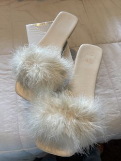 White Fuzzy Slides