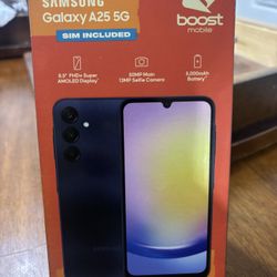 Boost Mobile Prepaid Samsung Galaxy A25 5G, 6.5'' 6GB RAM/128GB - New Sealed
