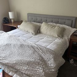 King bed - Frame, headboard, Mattress, Box Spring