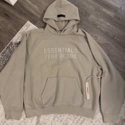 Essentials Hoodie Oatmeal Size Medium NEW