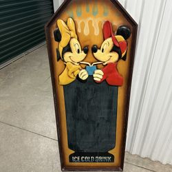 Mickey & Minnie Mouse Large chalkboard Restaurant Bar Decor