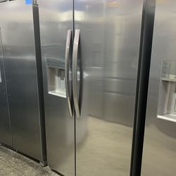 Refrigerator Side By Side Stainless Steel- Great Deal!