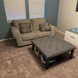 Loveseat and Ottoman