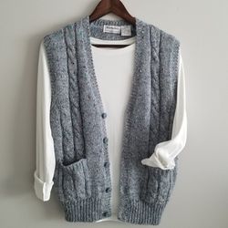 Vintage Brian Macneil Grandpa Sweater Vest Wool Blend