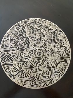 Round Gold Vinyl Placemat