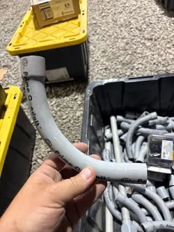 1/2-inch Schedule 40 PVC 90-Degree Electrical Elbow - $1