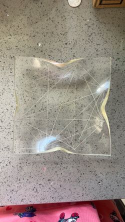 Vintage clear acrylic (Lucite) trinket dish