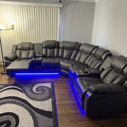 Couch With Speakers And Led Lights 