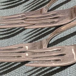 Antique Silver Desert Forks  6