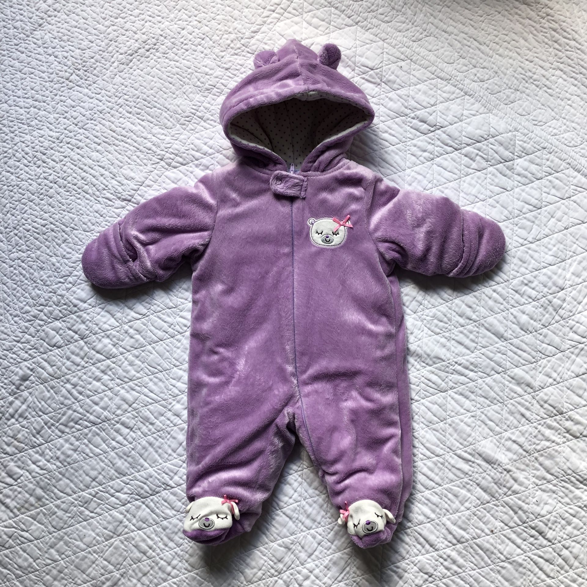 0 3 months one piece zip up onesie